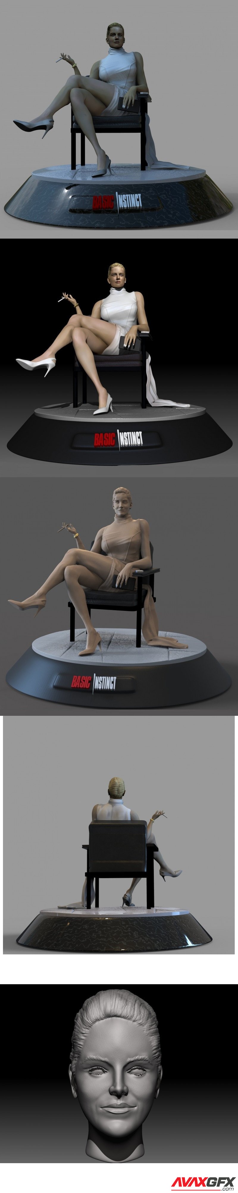 Sharone Stone – Basic Instinct – 3D Print Model STL