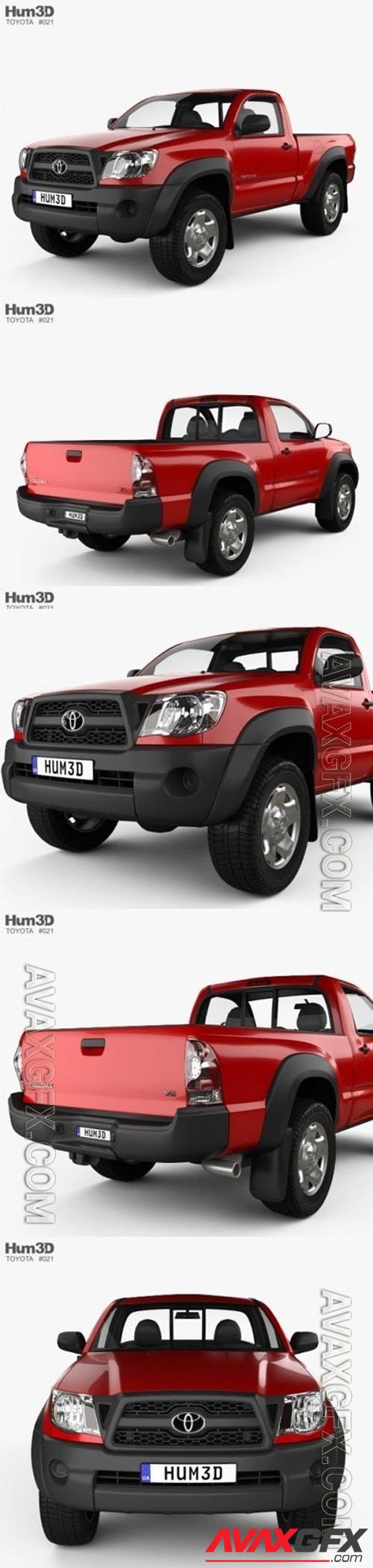 Toyota Tacoma Regular Cab 2011 3D Model