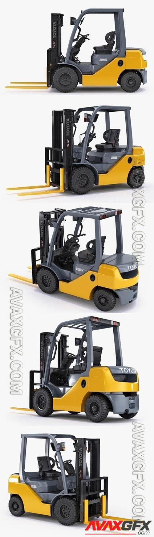 Turbosquid – Toyota forklift 8FD25 3D Model