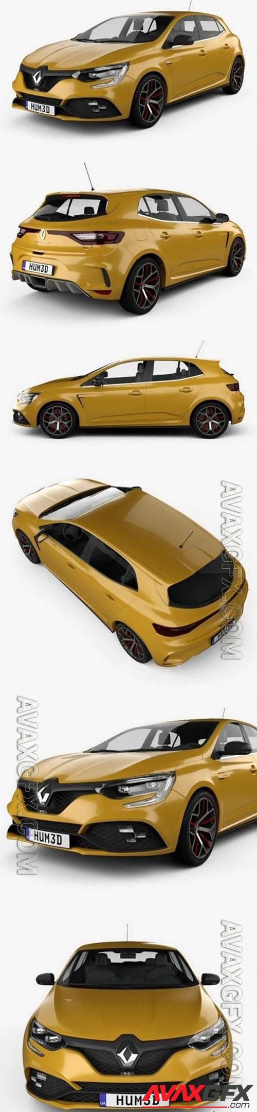 Renault Megane RS Trophy 300 hatchback 2018 3D Model