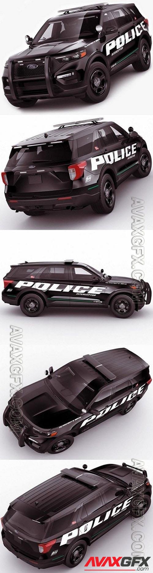 Ford Explorer 2020 Police Interceptor 3D Model