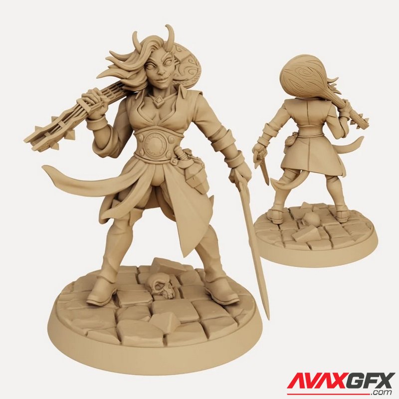 Mezzalfiend Trickster Female Bard - 3D Print