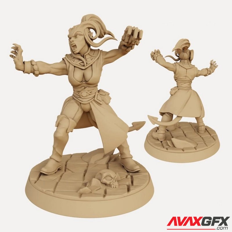 Mezzalfiend Trickster Female Monk - 3D Print