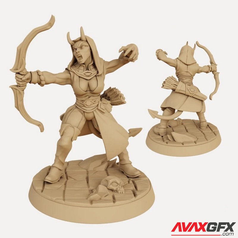Mezzalfiend Trickster Female Ranger (Hooded) - 3D Print