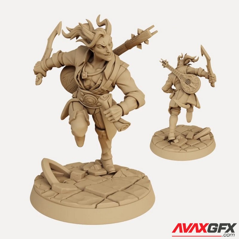 Mezzalfiend Trickster Male Bard A - 3D Print