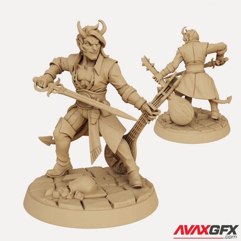 Mezzalfiend Trickster Male Bard B - 3D Print