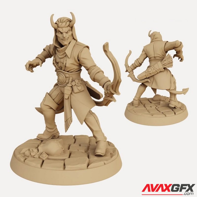 Mezzalfiend Trickster Male Ranger (Hooded) - 3D Print