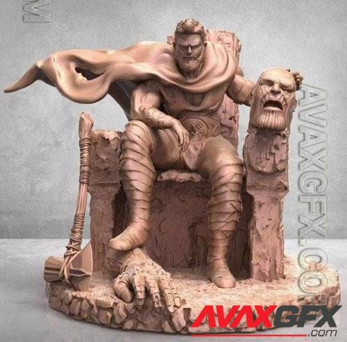 Thor Thanos in the throne 3D Print
