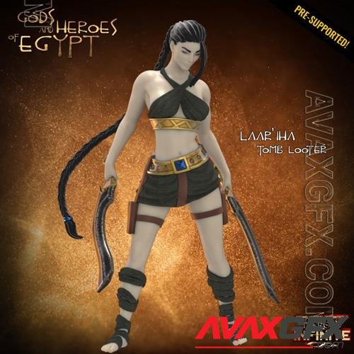 Heroes Infinite Gods and Heroes of Egypt Laar’iha Tomb Looter 3D Print