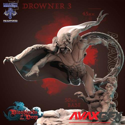 Mammoth Bloodlords of the Deep Drowner 3 3D Print