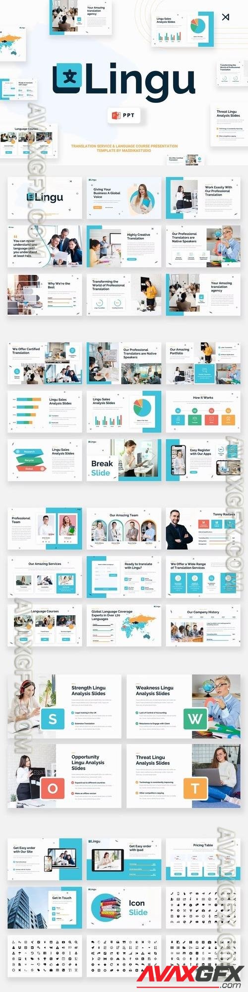 LINGU - Translation Service Powerpoint Template