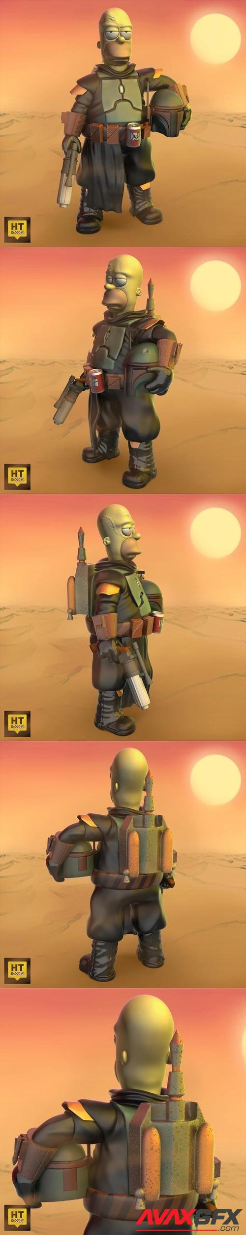 Homer Boba Fett Simpson – 3D Print
