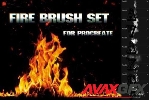 Fire and Flame Procreate Brushes - 2166711