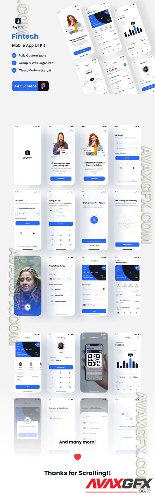 Joypay - Fintech Mobile App UI Kit