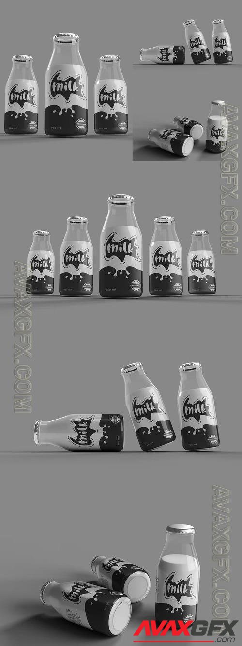 Bundle Milk Bottle Mockup WNWJK4K