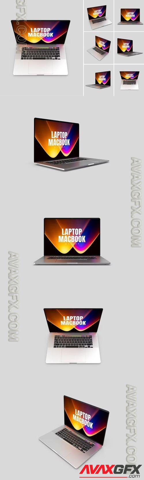 Laptop Macbook Display Web App Mock-Up GPAYNB4