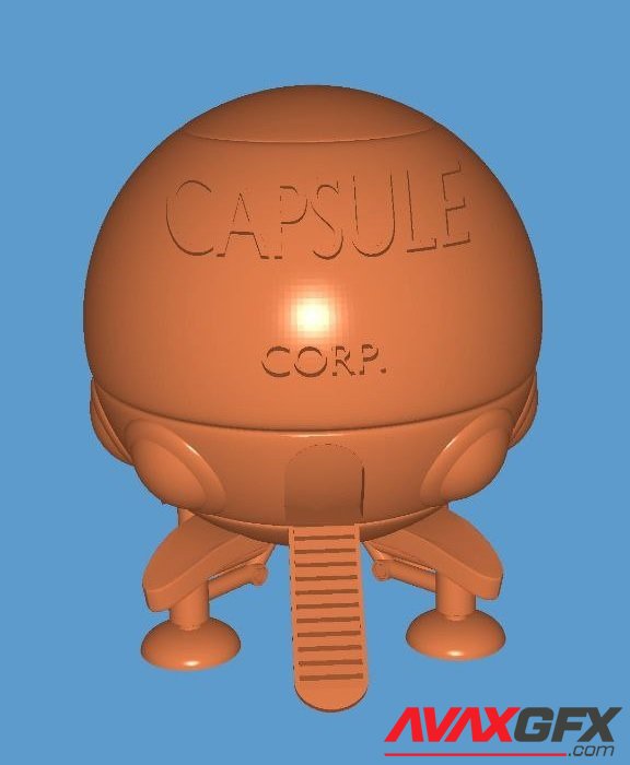 Capsule Corporation Spaceship - 3D Print Model