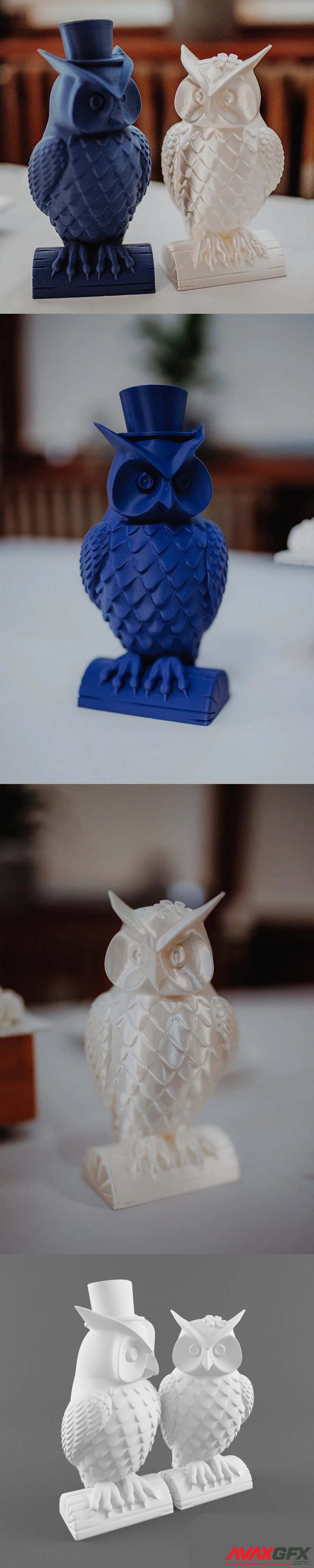 XHY Owl Couple - 3D Print Model