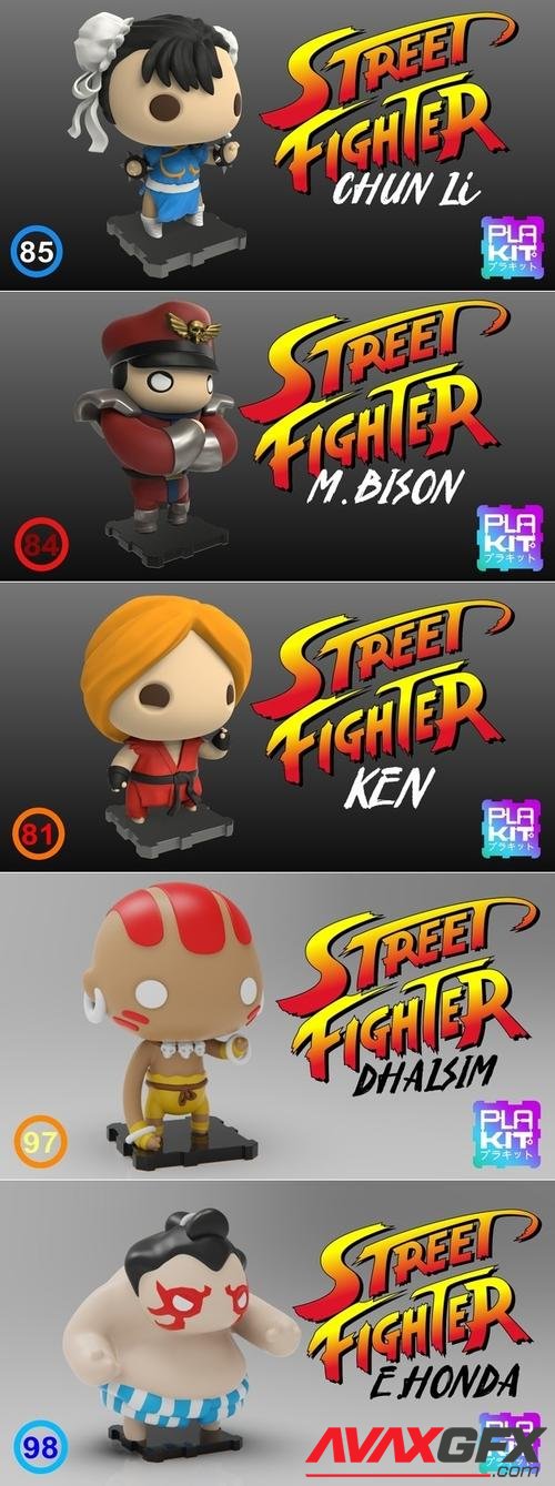 Plakit - Street Fighter Pack 1 – 3D Print