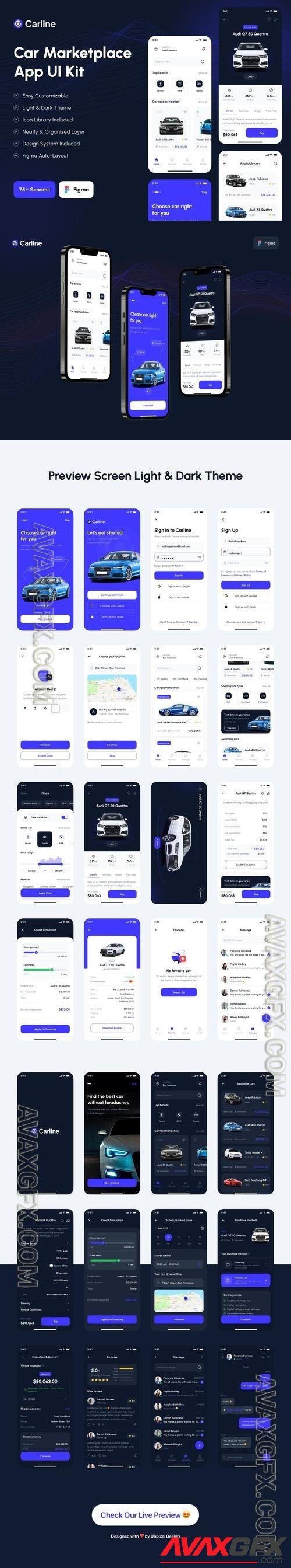 Carline - Car Marketplace App UI Kit