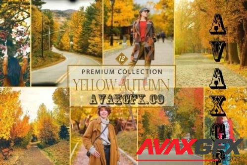 12 Photoshop Actions, Yellow Autumn Ps