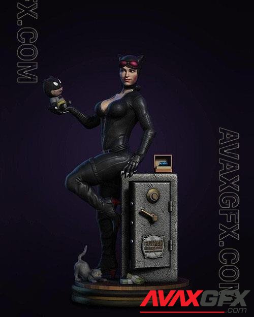Catwoman Washed 3D Print