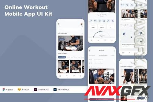 Online Workout Mobile App UI Kit N5XM9EJ