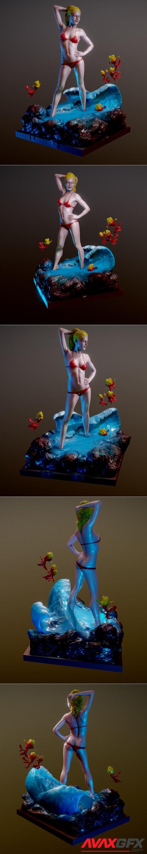 Pinup Girl (High Poly) – 3D Print