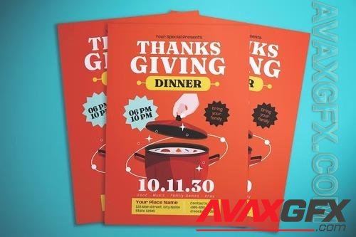 Thanksgiving Dinner Flyer J3BB7LE