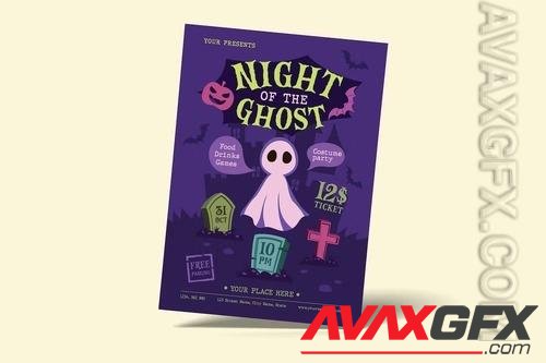 Halloween Party Flyer | Night of the Ghost 