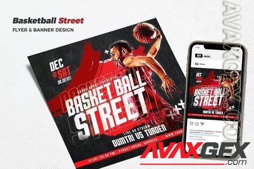Basketball Street Flyer And Social QZHY23T