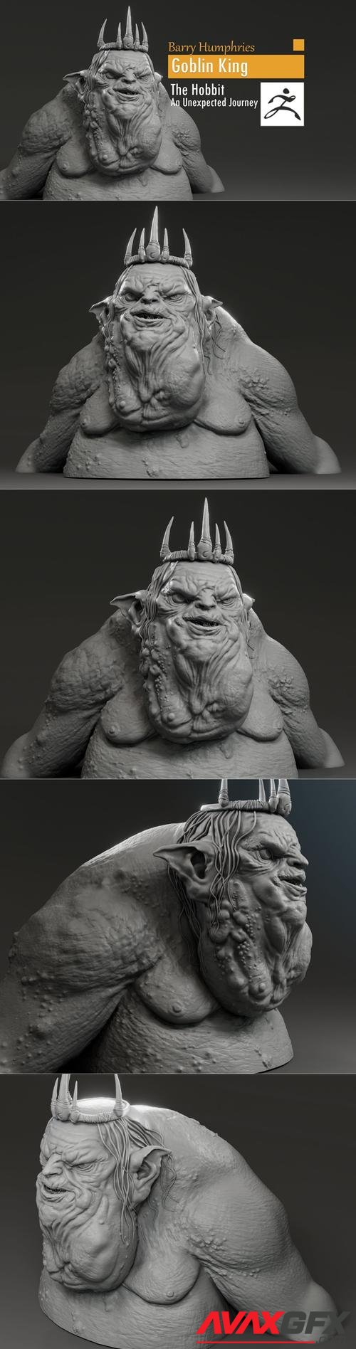 Barry Humphries - Goblin King - The Hobbit An unexpected journey – 3D Print