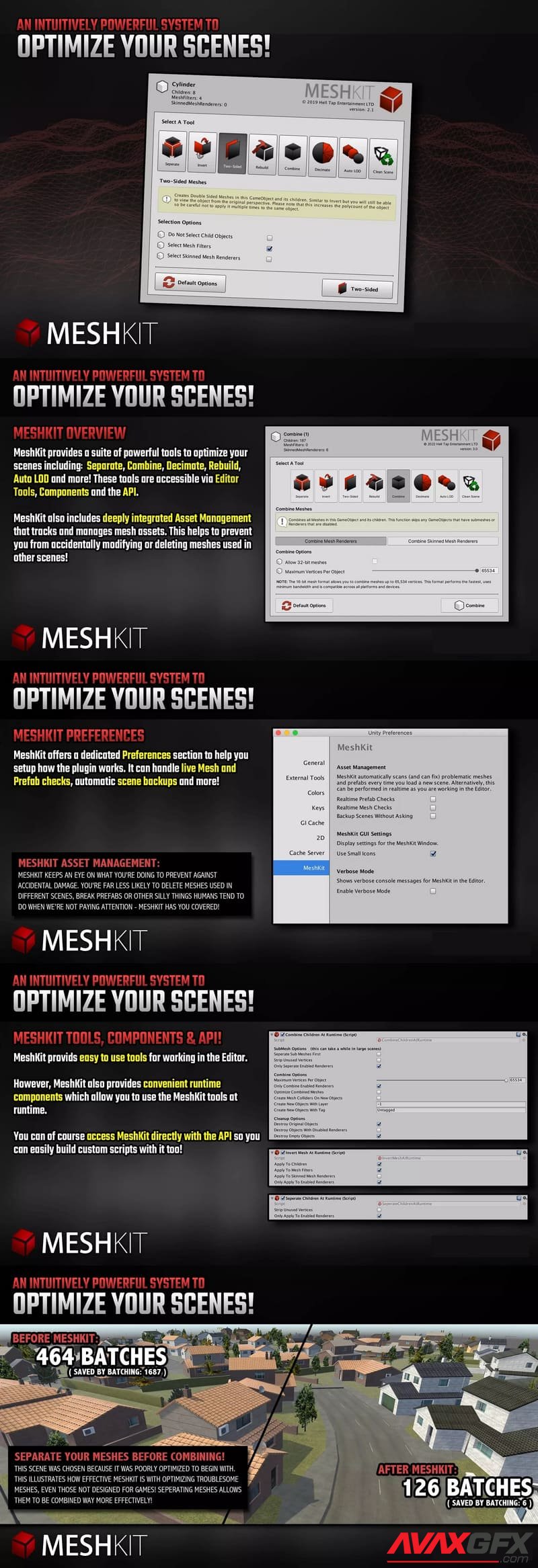 MeshKit - Mesh Decimation, Separation, Combining and Editing Tools