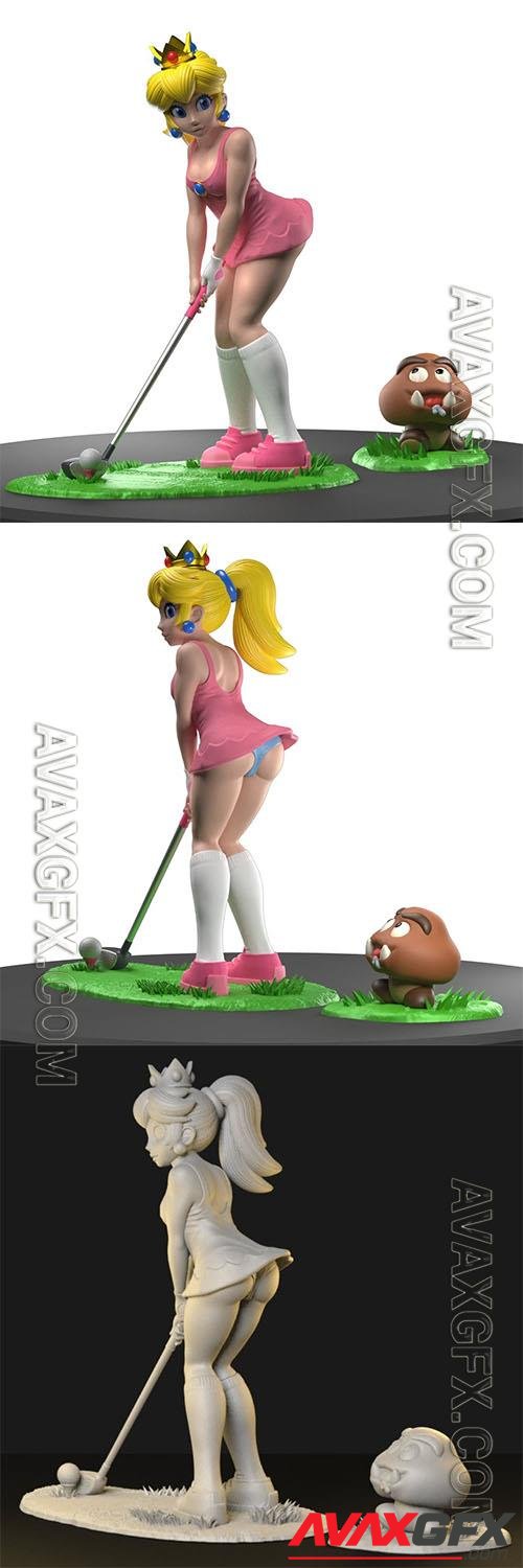 Princess Peach Golf Day 3D Print