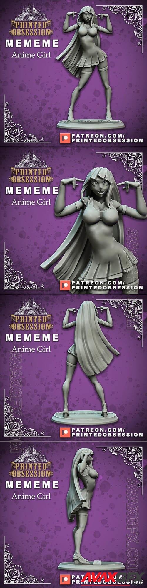 MEMEME – Anime Girl 3D Print