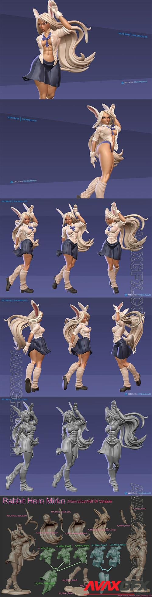 Rabbit Rumi Usagiyama School Girl SFW NSFW 3D Print