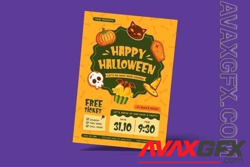 Halloween Party Flyer M6WUPYC
