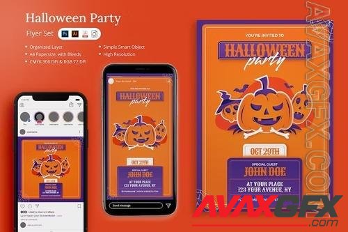 Punipa - Halloween Party Flyer Set KYWFFAF