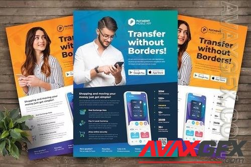 Payment Mobile App Flyer Template 24A6G28