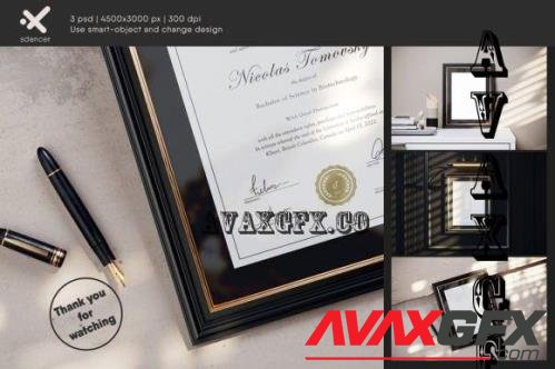 Award Document Frame Mockup - 2173654