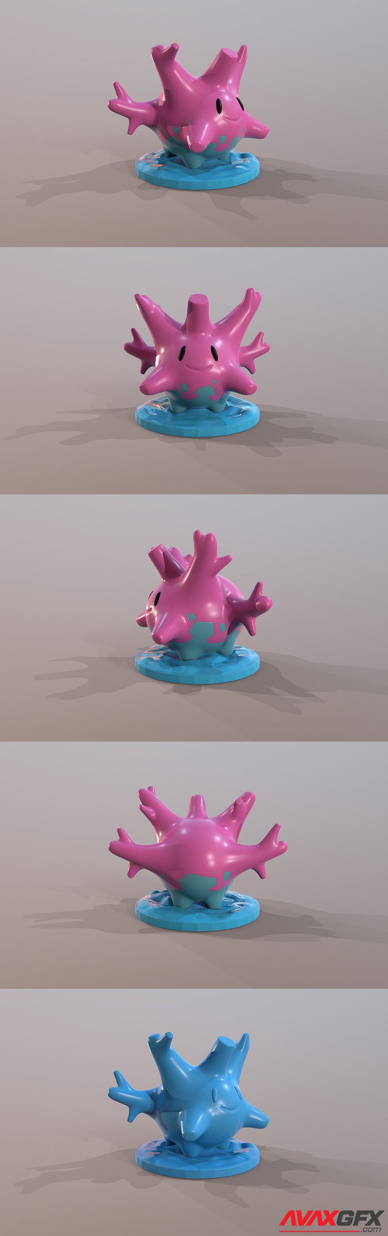 Pokemon Corsola - 3D Print Model