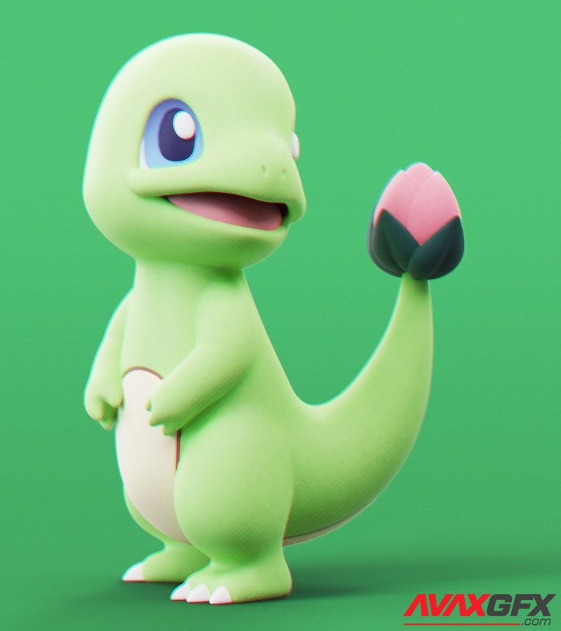 Pokemon Grass Charmander - 3D Print Model