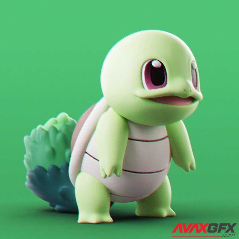 Pokemon Grass Squirtle - 3D Print Model