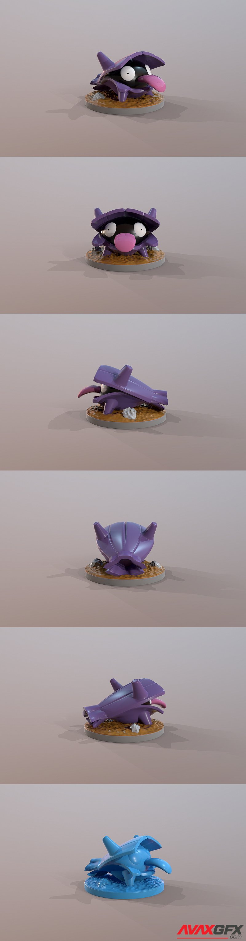 Pokemon Shellder - 3D Print Model