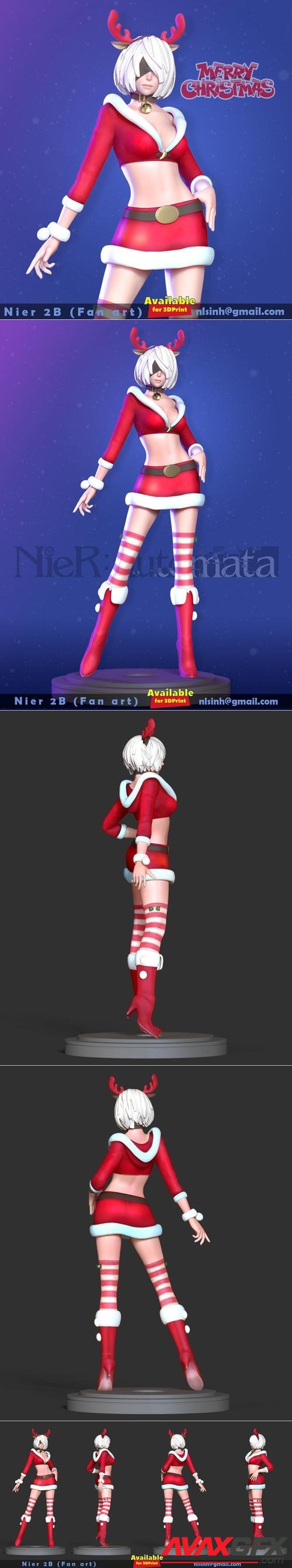 Nier 2B - Merry Xmas – 3D Print