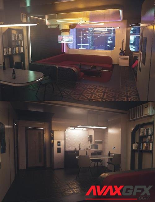 Cyberpunk Studio Apartment