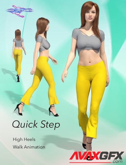 Quick Step Walk Cycle for Genesis 8 Female(s)