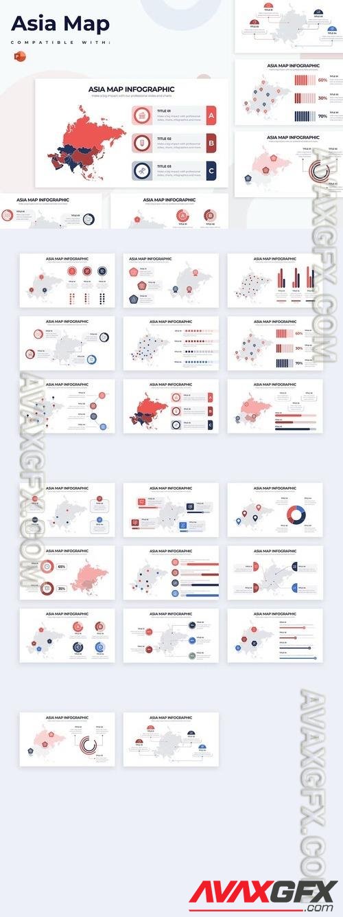 Education Asia Map PowerPoint Infographics » AVAXGFX