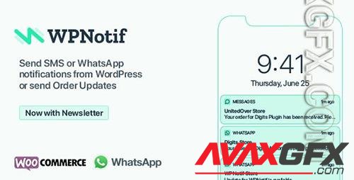 CodeCanyon - WPNotif v2.8.1.2 - WordPress SMS & WhatsApp Message Notifications - 24045791 - NULLED + WPNotif Add-Ons