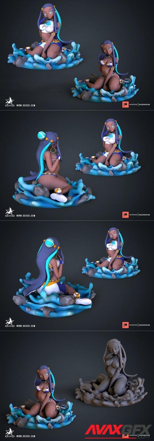 Nessa Pokemon Anime Thick Girl Standard and Bikini - Pose 02 Pop Collectible – 3D Print